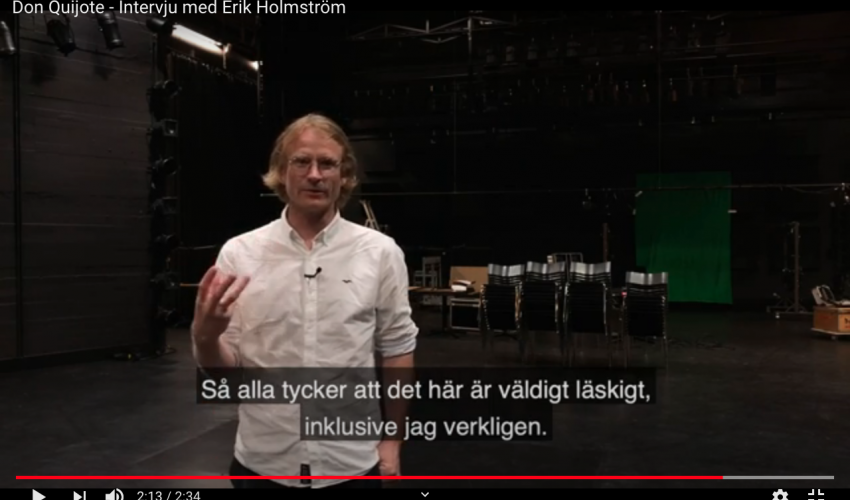 Don Quijote, Intervju med Erik Holmström