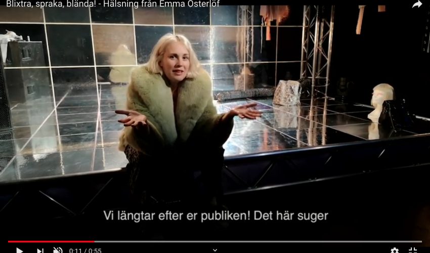 Blixtra, spraka, blända! Hälsning från Emma Österlöf